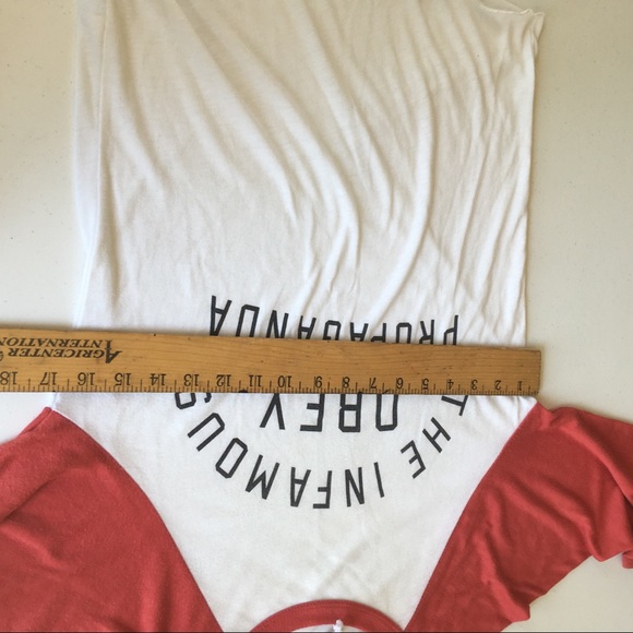 OBEY Women 3/4 sleeve shirt size XS - Picture 7 of 8